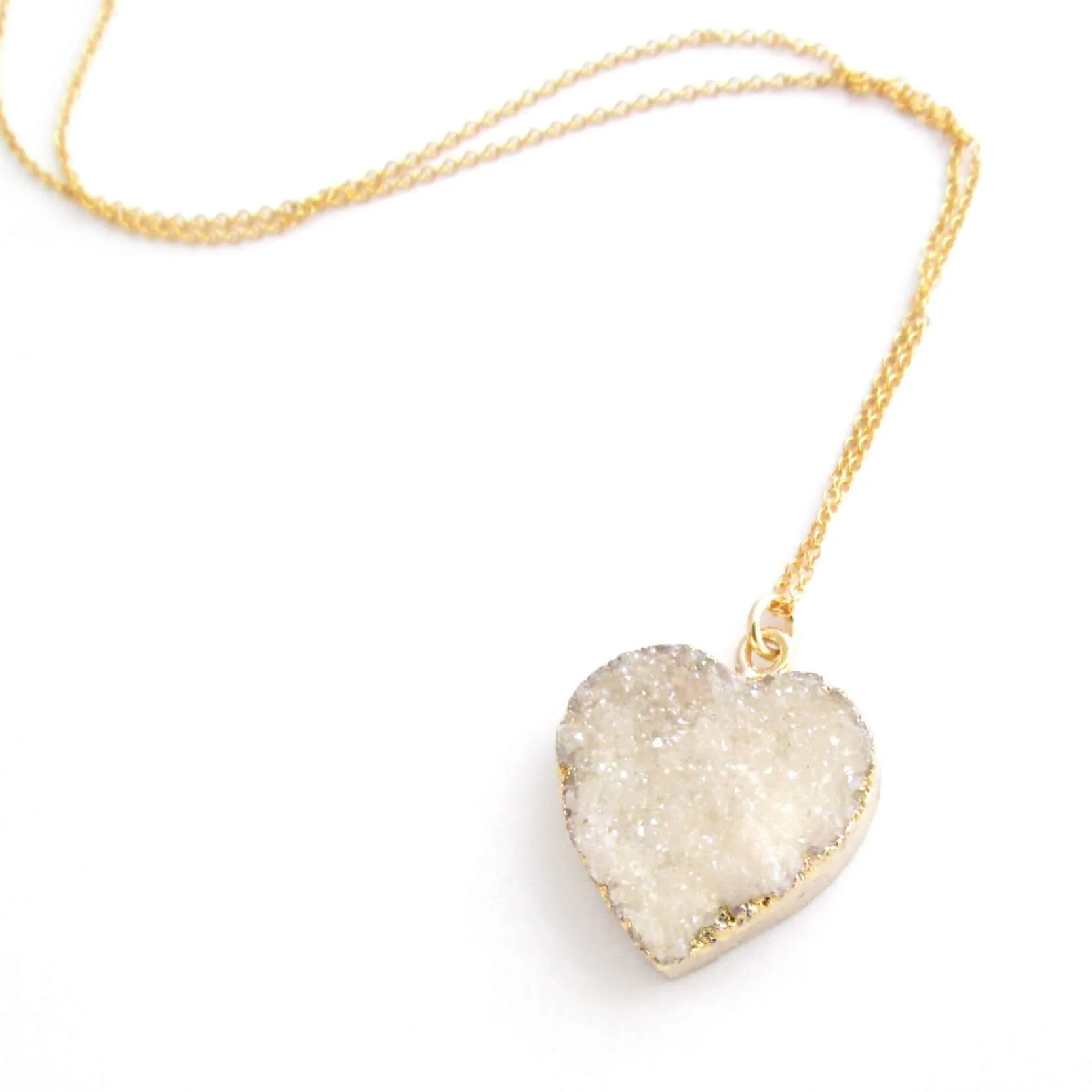 Druzy 2025 heart necklace